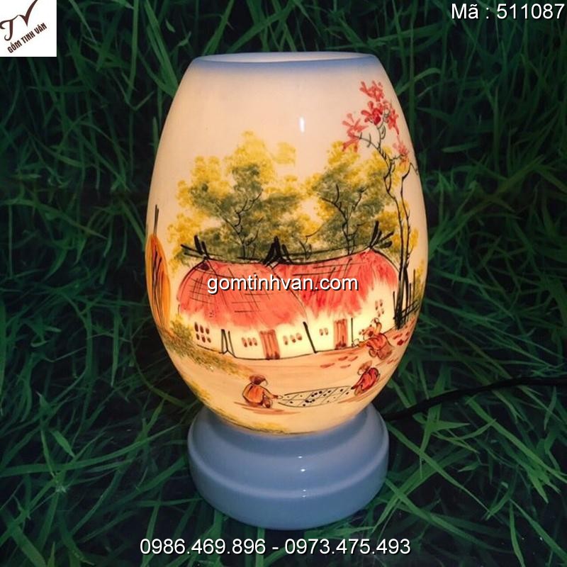Đèn xông tinh dầu điện gốm sứ bát tràng - 511087