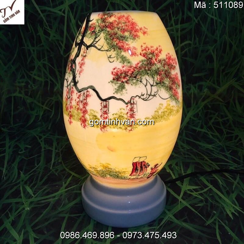 Đèn xông tinh dầu điện gốm sứ bát tràng - 511089