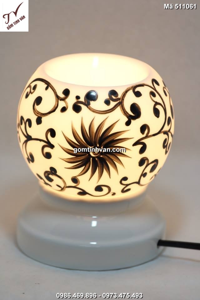 Đèn xông tinh dầu gốm sứ bát tràng - 511061