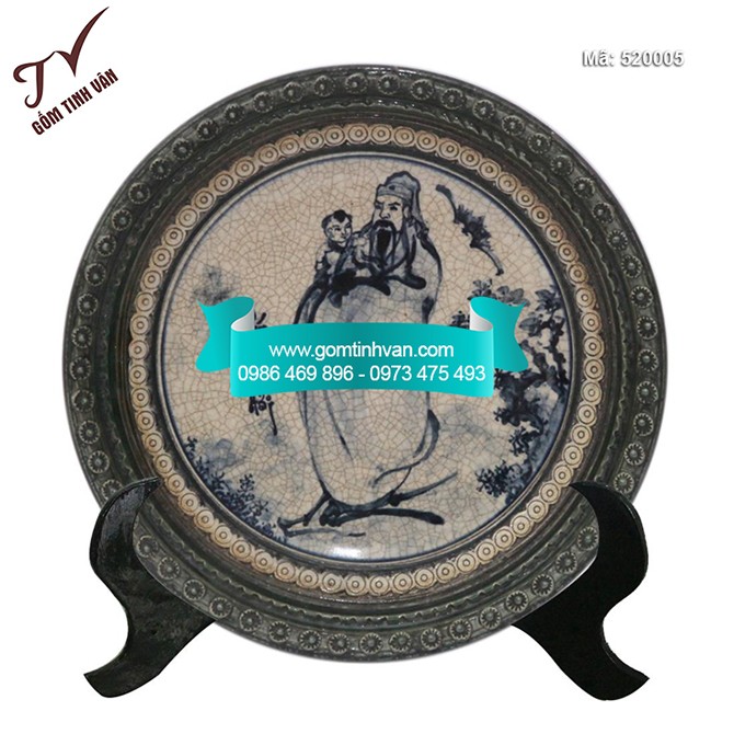 Đĩa cảnh trưng bày phúc như đông hải đường kính 26cm - 520005