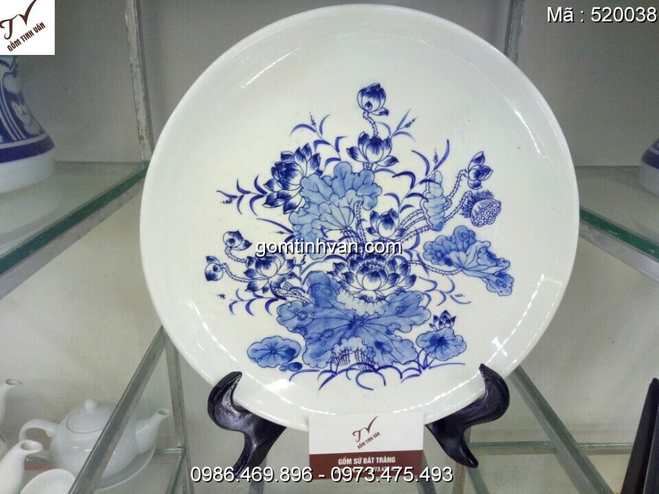 Đĩa trưng bày gốm sứ bát tràng - 520038