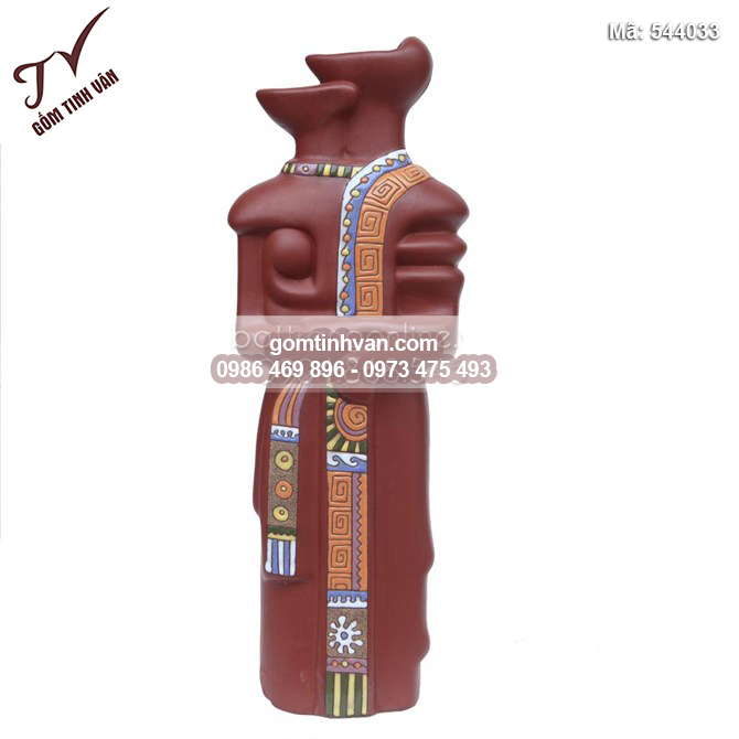 Bình gốm trang trí đôi uyên ương - 544033