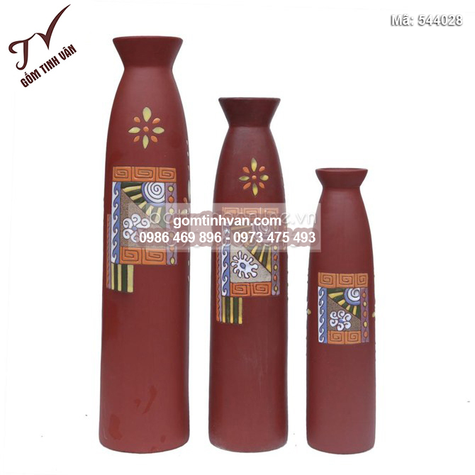 Bộ ba bình gốm Bát Tràng - 544028