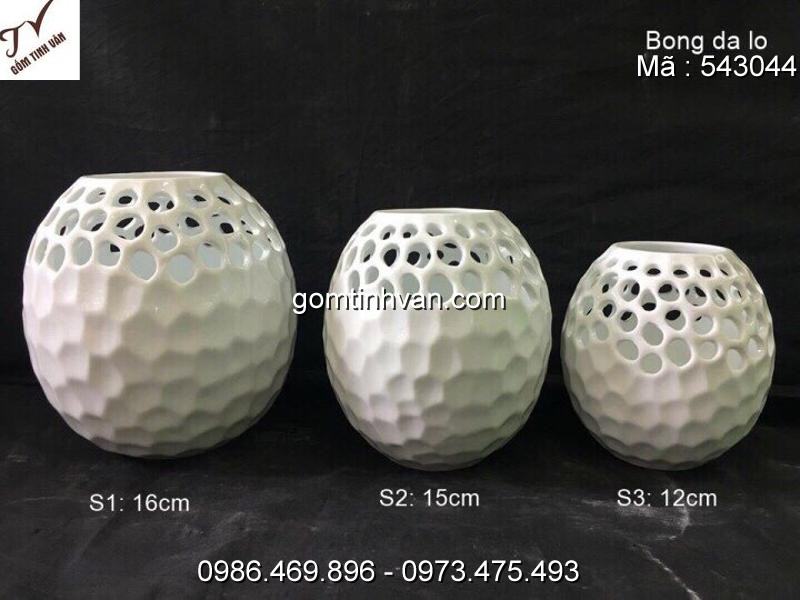 Lọ hoa men trắng gốm sứ bát tràng - 543044