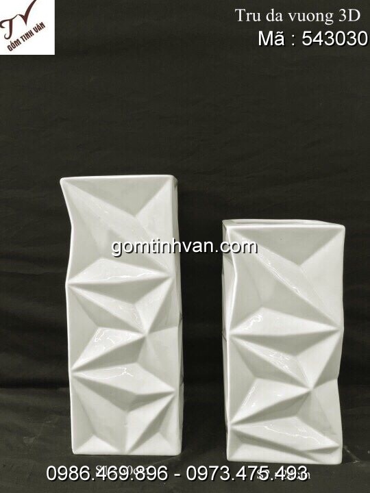 Lọ hoa men trắng gốm sứ bát tràng - 543030