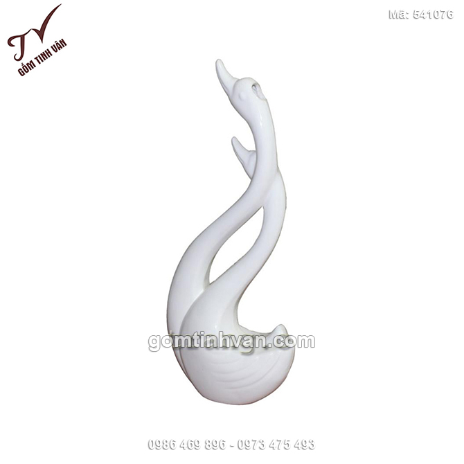 Bình hoa thiên nga hạnh phúc trắng - 541076