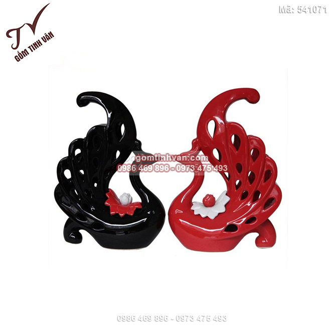 Bình trang trí đôi thiên nga đang yêu - 541071