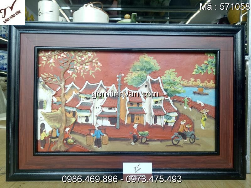 Tranh đắp nổi gốm sứ bát tràng - 571058
