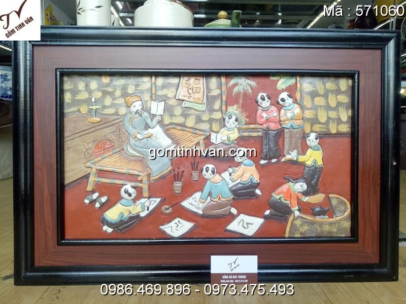 Tranh gốm đắp nổi gốm sứ bát tràng - 571060