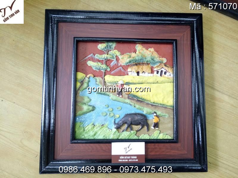 Tranh đắp nổi gốm sứ bát tràng - 571070
