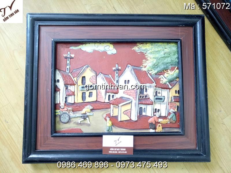 Tranh gốm sứ bát tràng đắp nổi - 571072