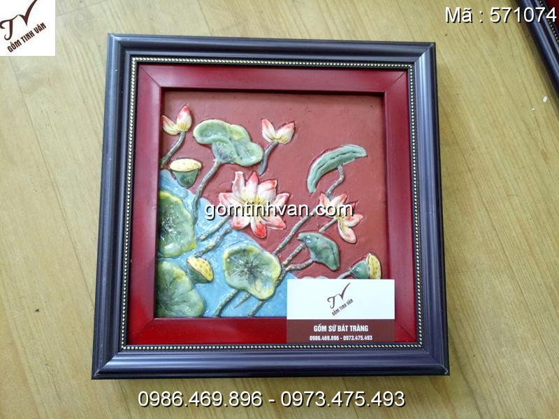 Tranh gốm sứ bát tràng đắp nổi - 571074