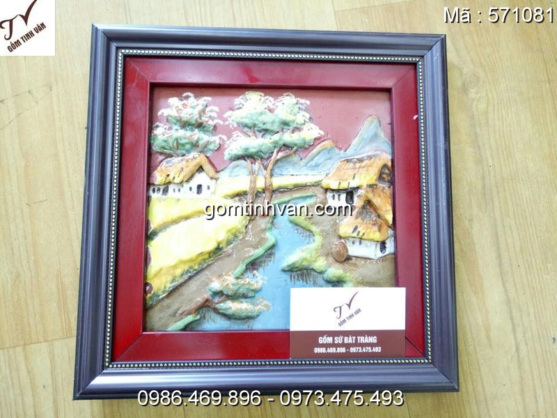 Tranh gốm sứ bát tràng đắp nổi - 571081