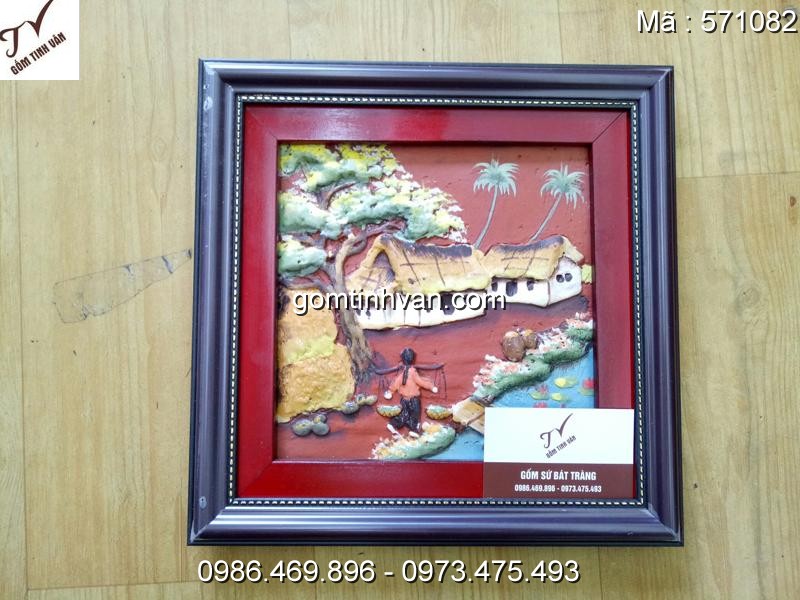 Tranh gốm sứ bát tràng đắp nổi - 571082