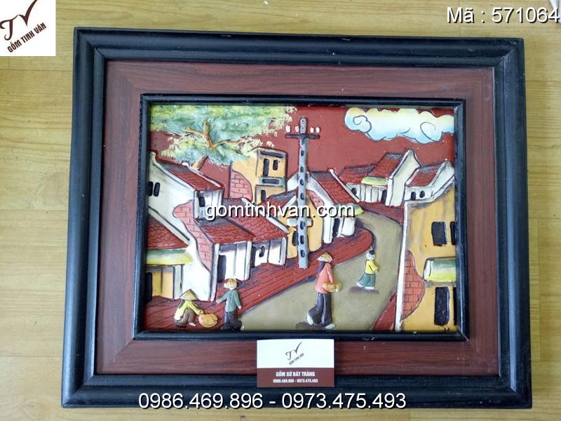 Tranh đắp nổi gốm sứ bát tràng - 571064