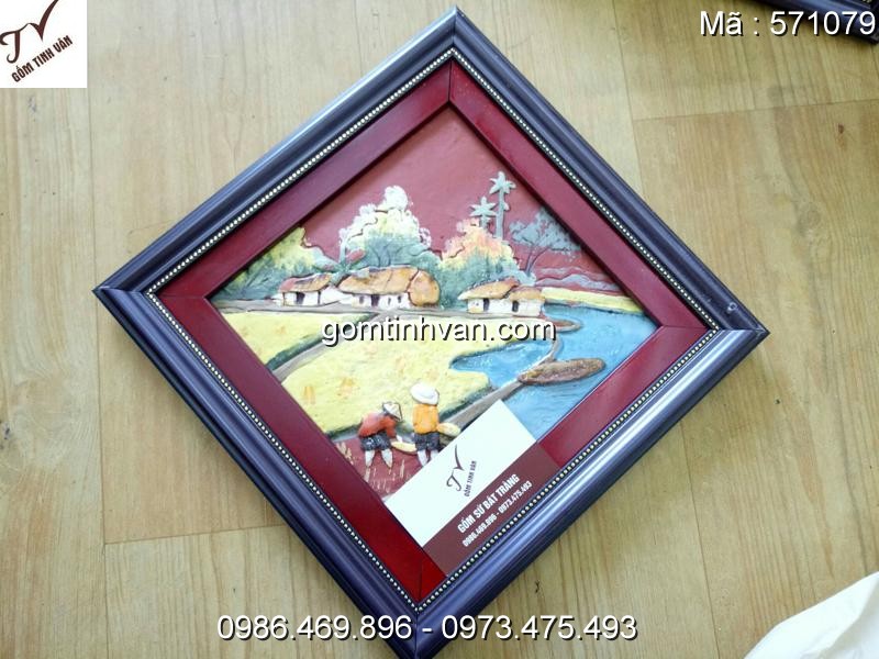 Tranh gốm sứ bát tràng đắp nổi - 571079