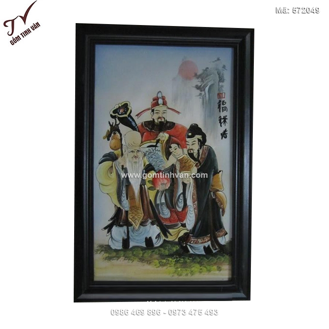 Tranh sứ phúc lộc thọ - 572049