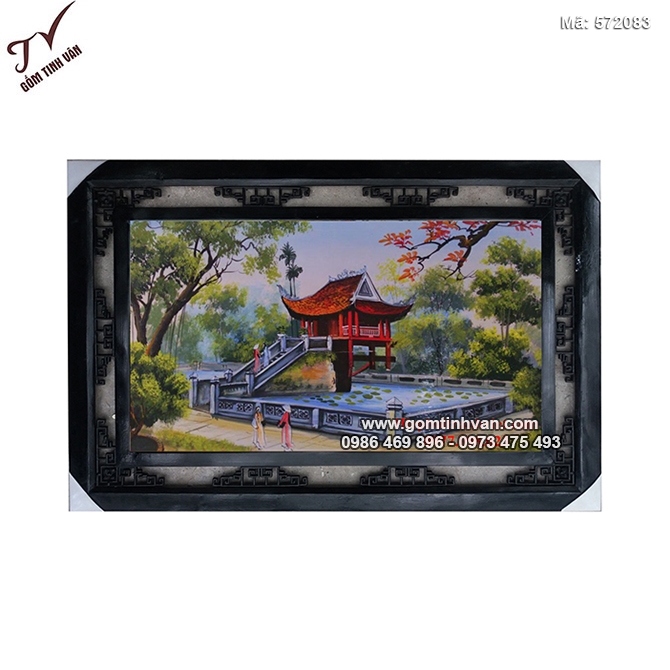 Tranh chùa một cột 64cmx98cm - 572083