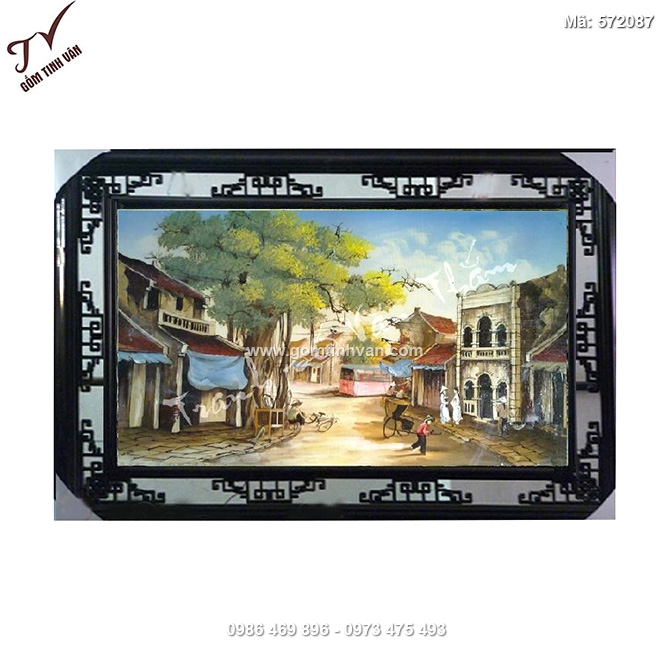 Tranh sứ phố cổ hà nội - 572087