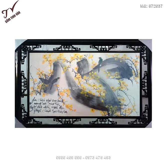 Tranh sứ tâm hóa mai - 572037