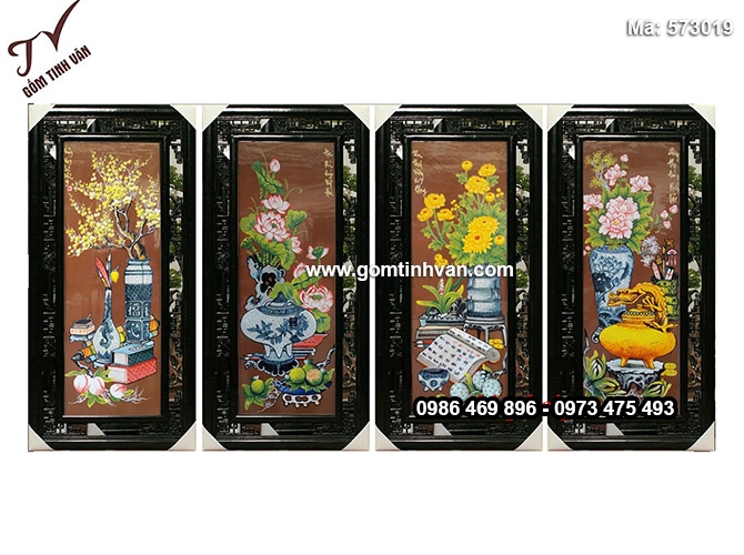 Tranh tứ bình cổ cao cấp - 573019