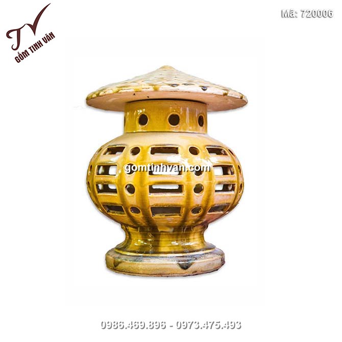 Đèn đứng chích gốm sứ Bát Tràng - 720006