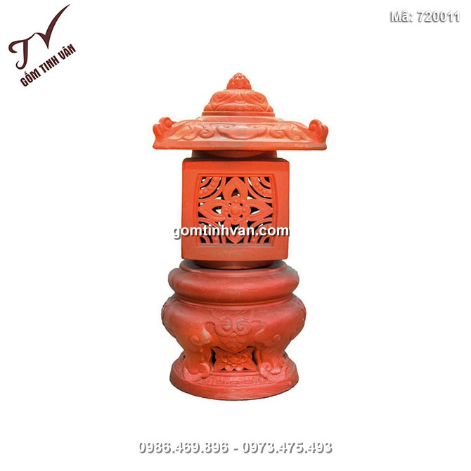 Đèn hoa cao gốm sứ Bát Tràng - 720011
