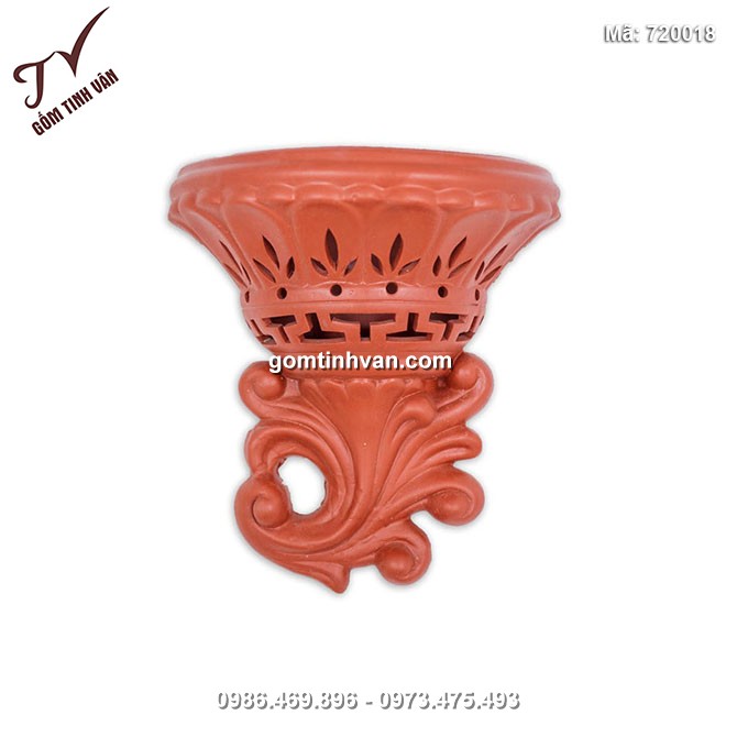 Đèn ốp chân lá gốm sứ Bát Tràng - 720018