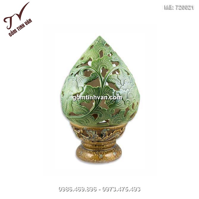 Đèn sen gốm sứ Bát Tràng - 720021