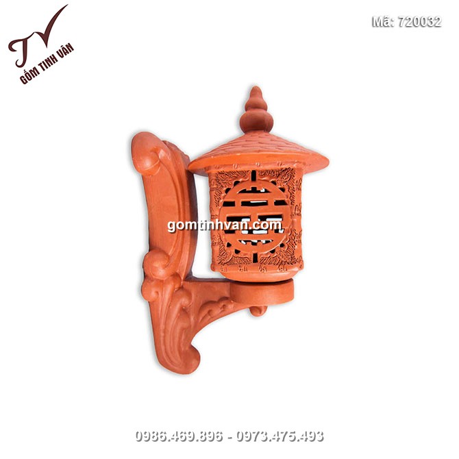 Đèn treo vuông thọ gốm sứ Bát Tràng - 720032