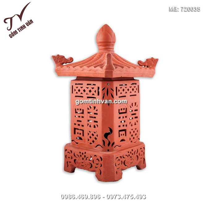 Đèn vuông gốm sứ Bát Tràng - 720035