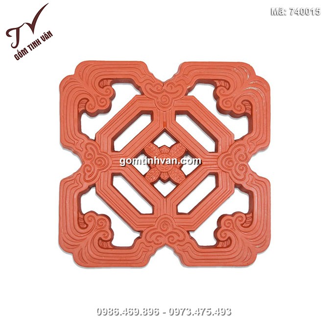 Gạch hoa cổ gốm Bát Tràng - 740015