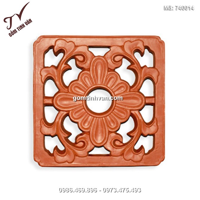 Gạch hoa cúc gốm Bát Tràng - 740014