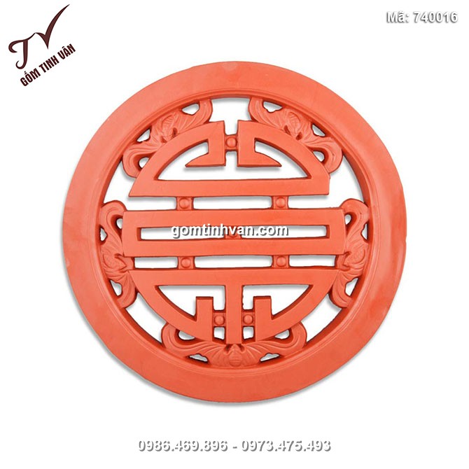 Gạch tròn chữ Thọ gốm Bát Tràng - 740016