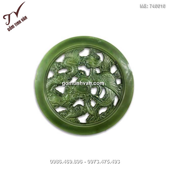 Gạch tròn rồng phượng - 740010