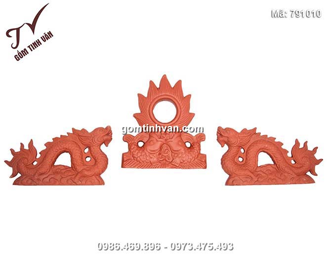 Rồng chầu nguyệt gốm 30cm - 791010