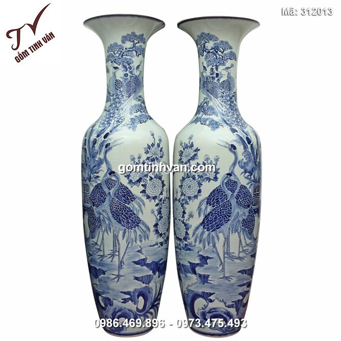 Lọ lộc bình ngũ phúc - cao 1.6m - men bóng - 312013