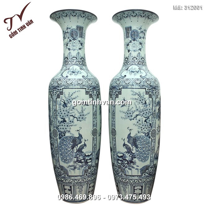 Lọ lộc bình vạn sự như ý - men bóng, cao 1m75 - 312001