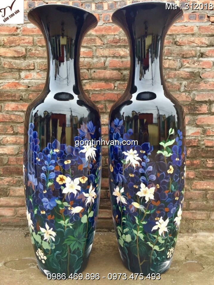 Lọ lục bình men bóng gốm sứ bát tràng - 312018
