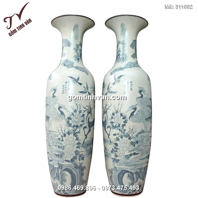 Lọ lộc bình giúp Tăng Tài tiến Lộc cao 1.7m, men rạn cổ - 311002