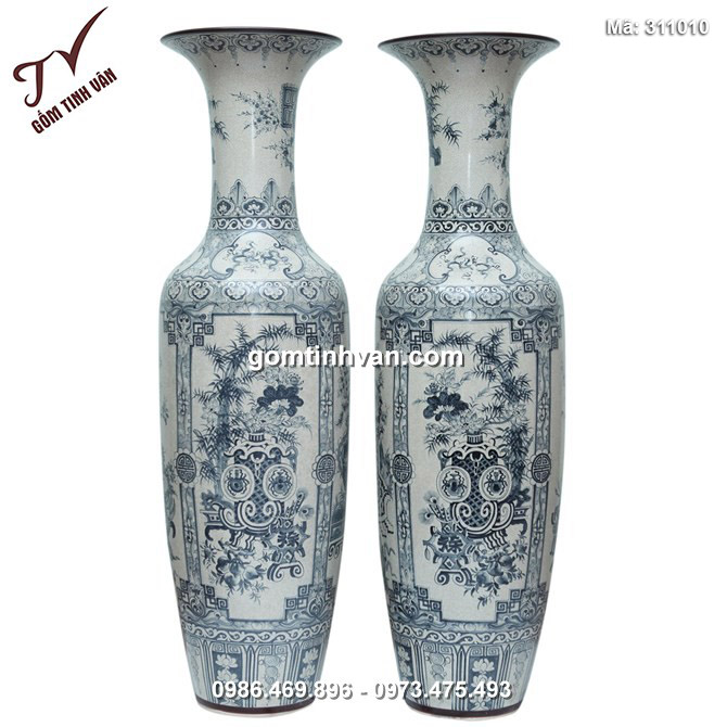 Lọ lộc bình phú quý - men rạn cổ, cao 1m75 - 311010