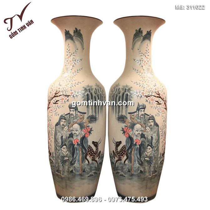 Lọ lộc bình vẽ phúc lộc thọ - cao 1.1m - 311022