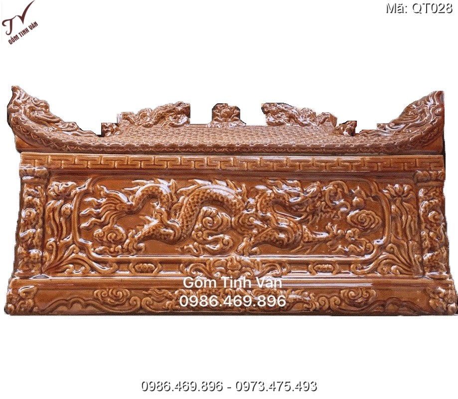 Quách tiểu men nâu gốm sứ bát tràng - QT028