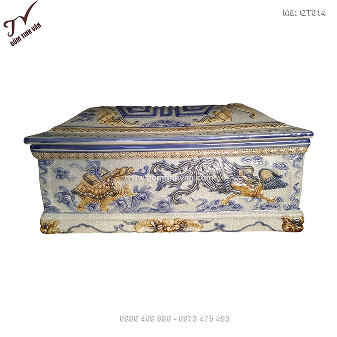 Quách tiểu bằng sứ men rạn cổ - QT014