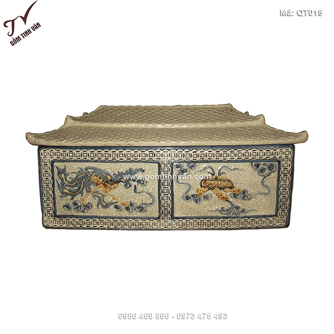 Quách tiểu bằng sứ men rạn cổ - QT015