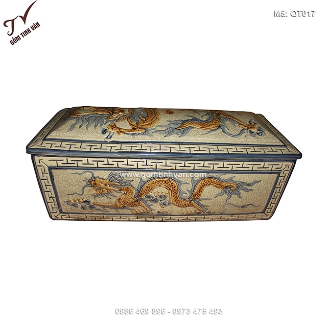 Quách tiểu bằng sứ men rạn cổ - QT017
