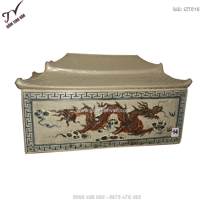 Quách tiểu bằng sứ men rạn cổ - QT019