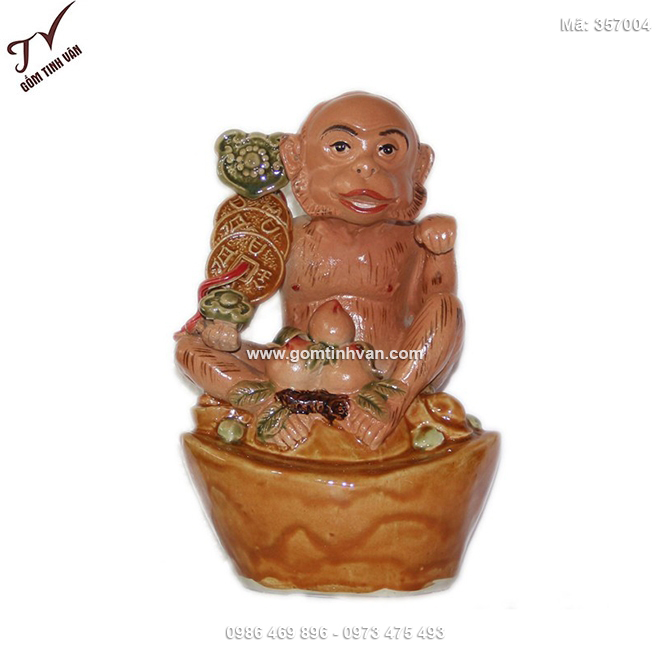 Tượng khỉ như ý cao 27cm - 357004