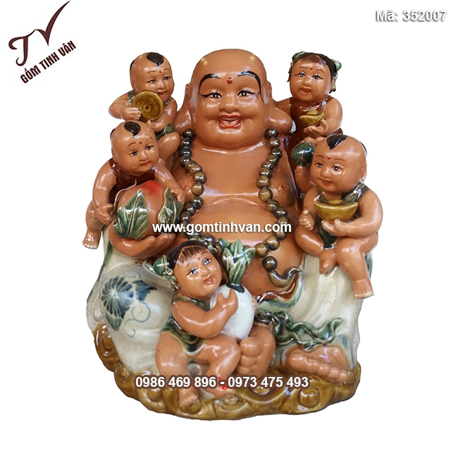 Tượng Di Lặc ngũ phúc cao 46cm - 352007