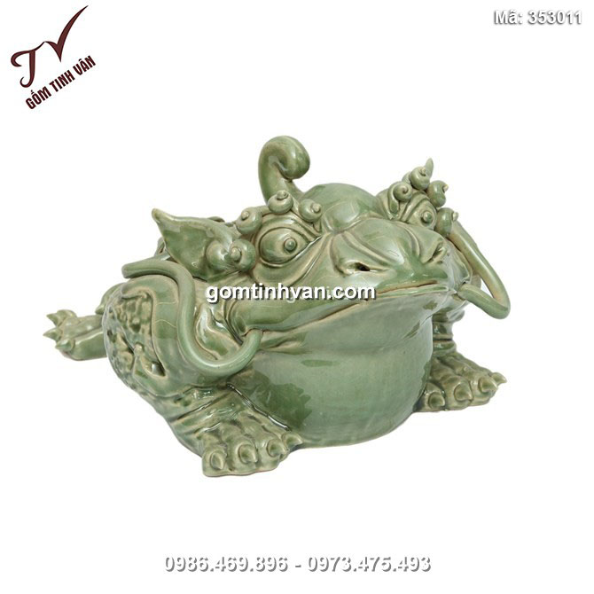 Tì hưu có - Men xanh ngọc - cao 17cm - 353011